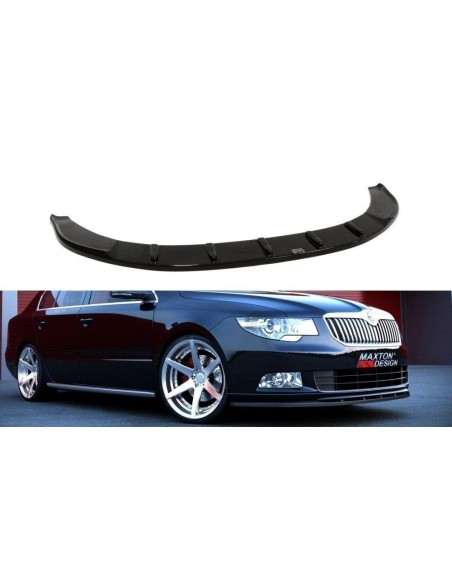 MAXTON España Front Splitter Skoda Superb Mk2 (For Sport Front Bumper Spoiler)