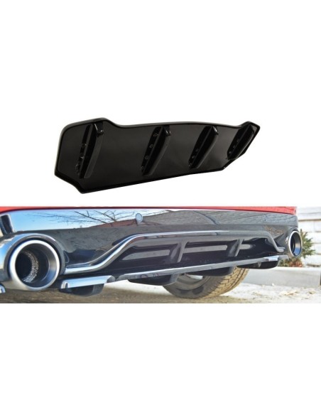 MAXTON España CENTRAL REAR SPLITTER PEUGEOT 308 II GTI (with vertical bars)