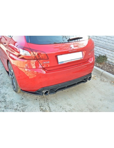 MAXTON España CENTRAL REAR SPLITTER PEUGEOT 308 II GTI (with vertical bars)