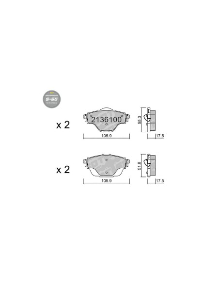 SDT S-50 para Peugeot - 2136100