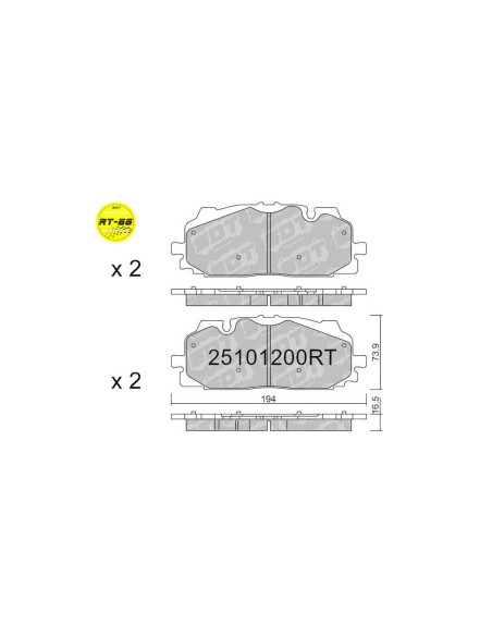 PASTILLAS DE FRENO DELANTERAS RACING RT66 AKEBONO