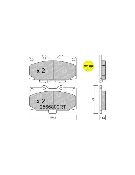 PASTILLAS DE FRENO DELANTERAS RACING RT66 NISSAN 200SX S14 300ZX Z32 SUBARU IMPREZA WRX TOYOTA HDJ80