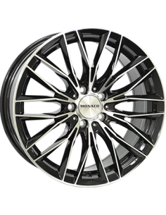 Llanta Monaco Wheels GP2 Frontal pulido - Negro