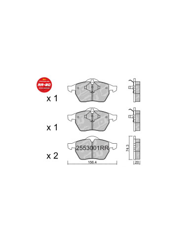 Pack Frenada Discos y Pastillas SDT AUDI TT MK1