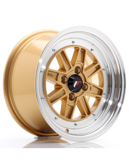 Pack 4 llantas JR31 4x100 15x7.5 ET20 Doradas